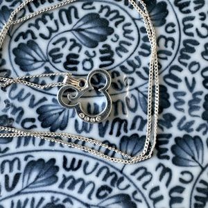 Sterling Silver Mickey Mouse Necklace